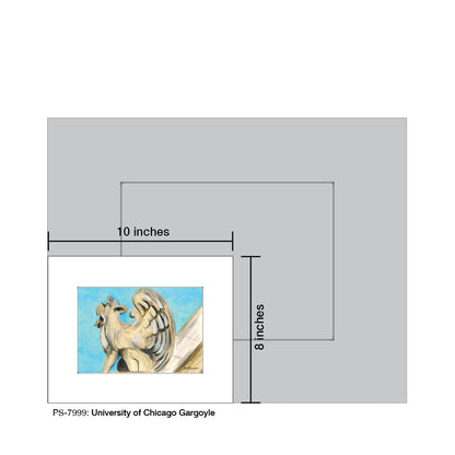 University Of Chicago Gargoyle, Print (#7999)