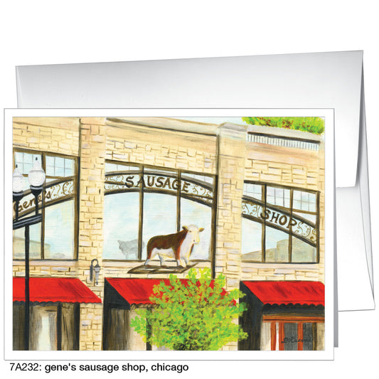 Gene's Sausage Shop, Chicago, Greeting Card (7236)