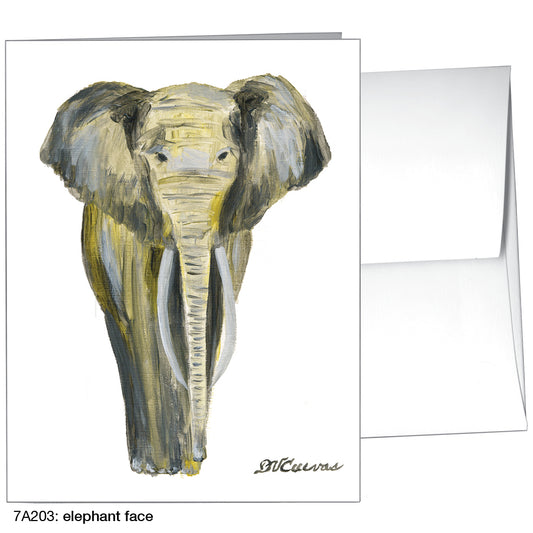 Elephant Face, Greeting Card (8366)