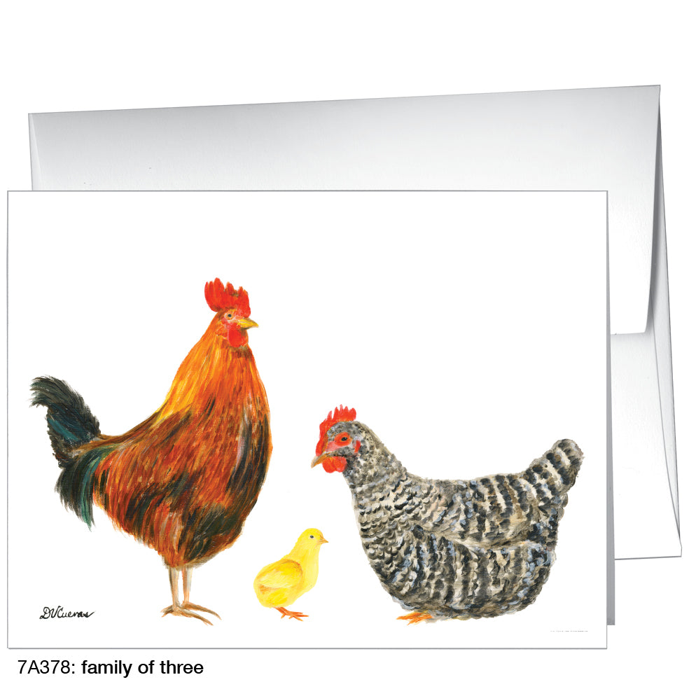 Family Of Three, Greeting Card (8487)