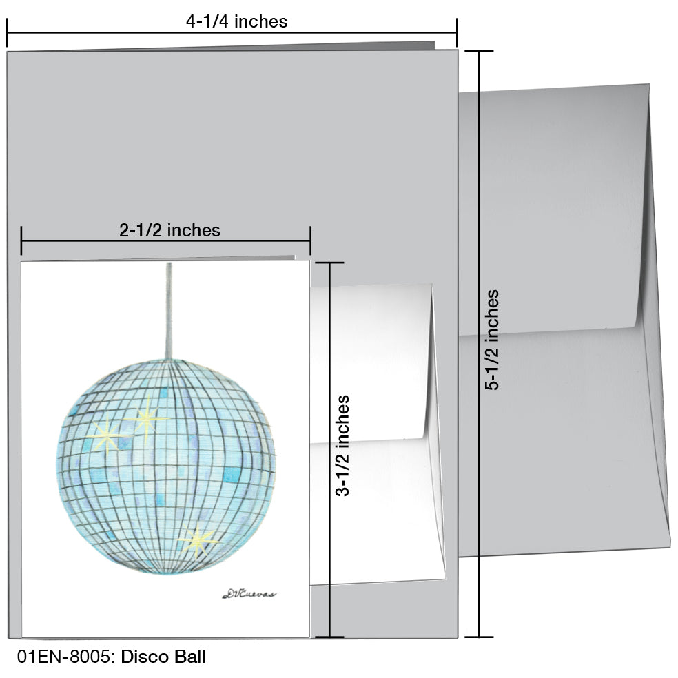 Disco Ball, Greeting Card (8005)