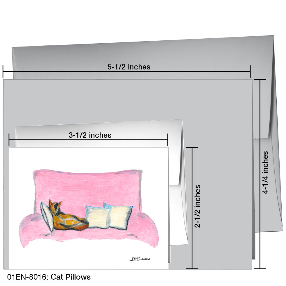 Cat Pillows, Greeting Card (8016)