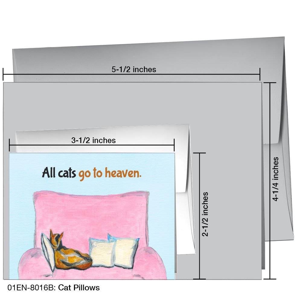 Cat Pillows, Greeting Card (8016B)