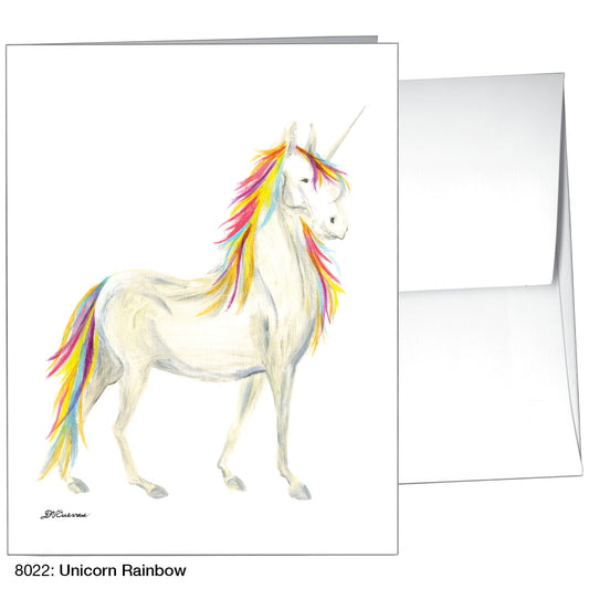 Unicorn Rainbow, Greeting Card (8022)