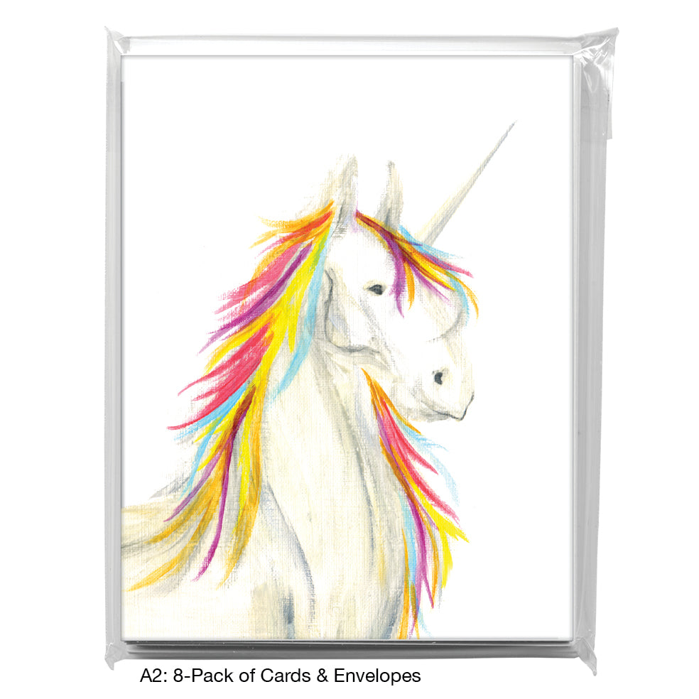 Unicorn Rainbow, Greeting Card (8022A)