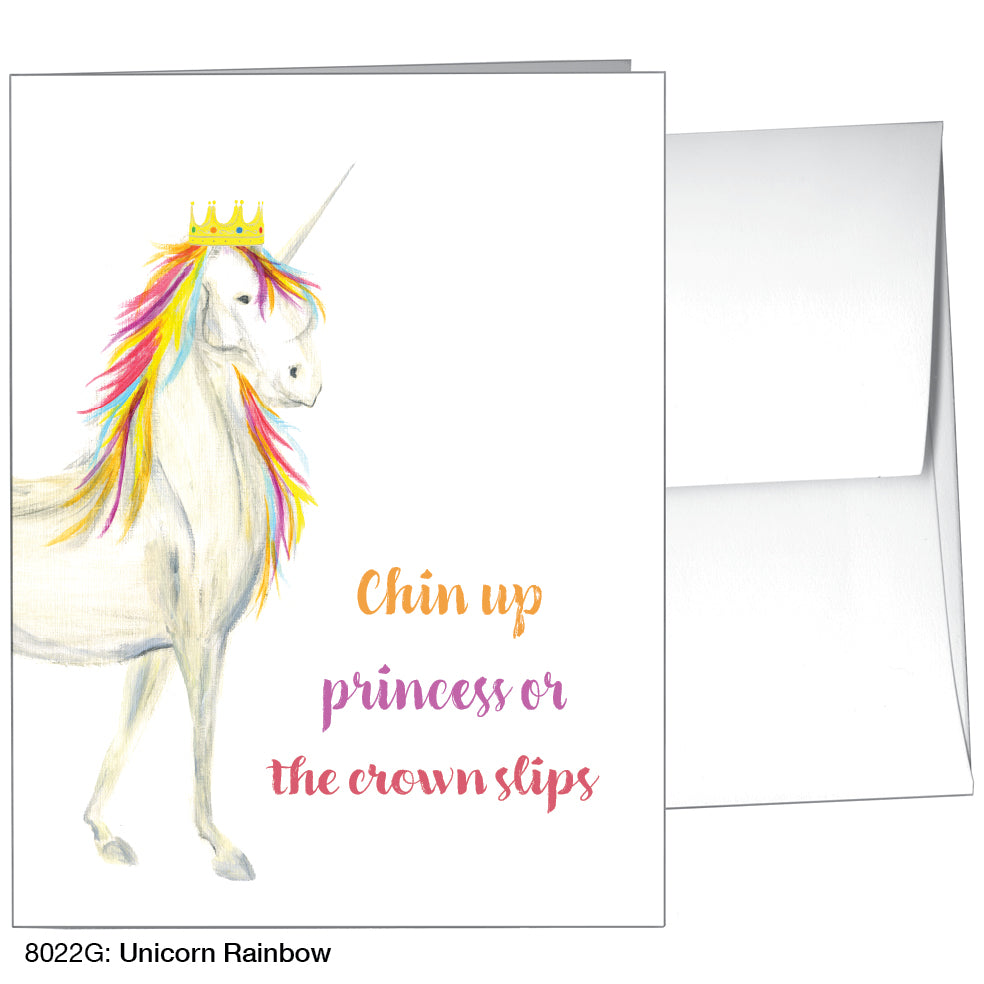 Unicorn Rainbow, Greeting Card (8022G)