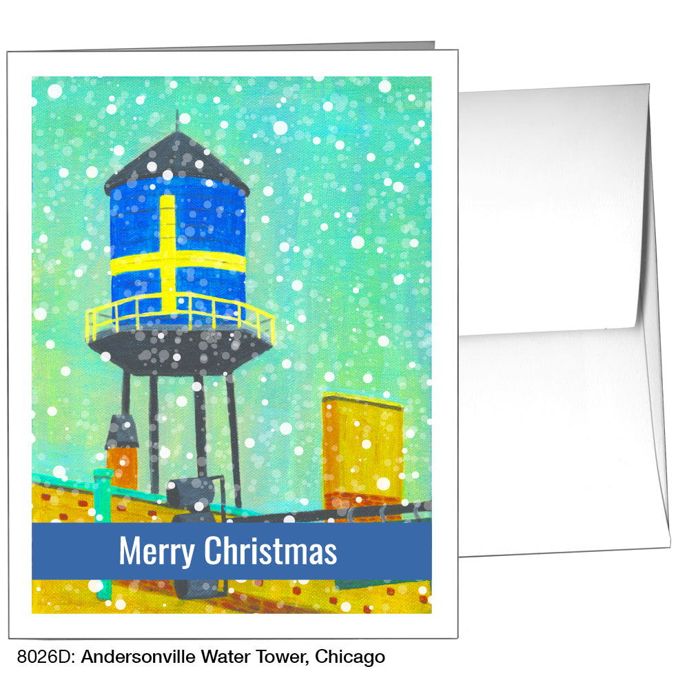 Andersonville Water Tower, Chicago, Greeting Card (8026D)