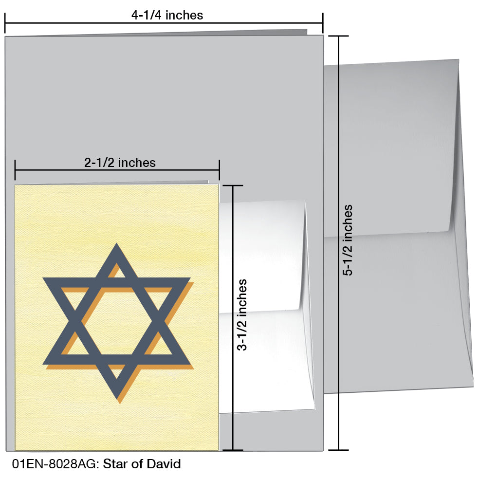 Star Of David, Greeting Card (8028AG)