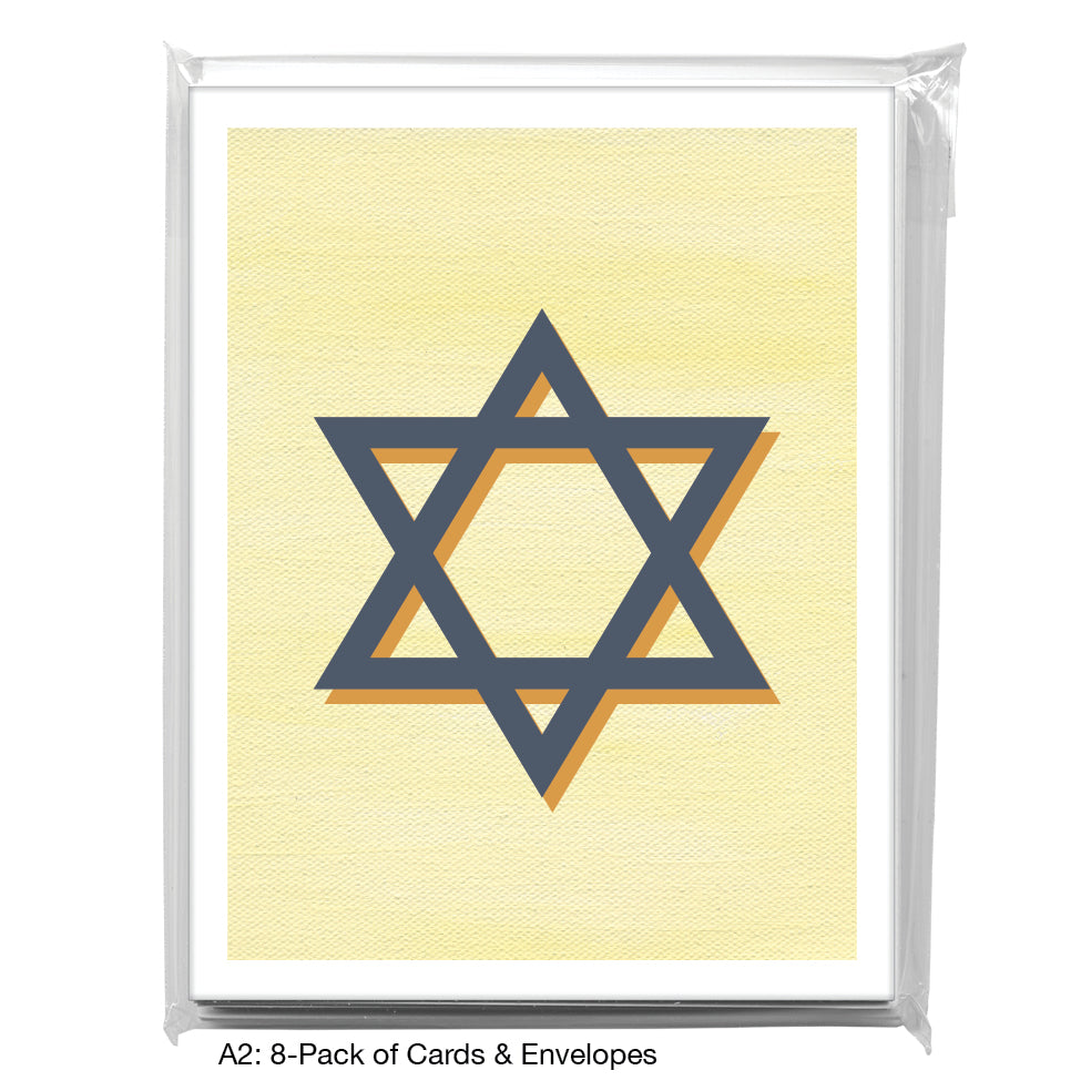 Star Of David, Greeting Card (8028AG)