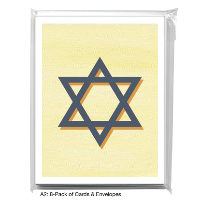 Star Of David, Greeting Card (8028AG)