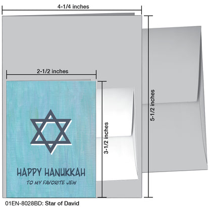 Star Of David, Greeting Card (8028BD)