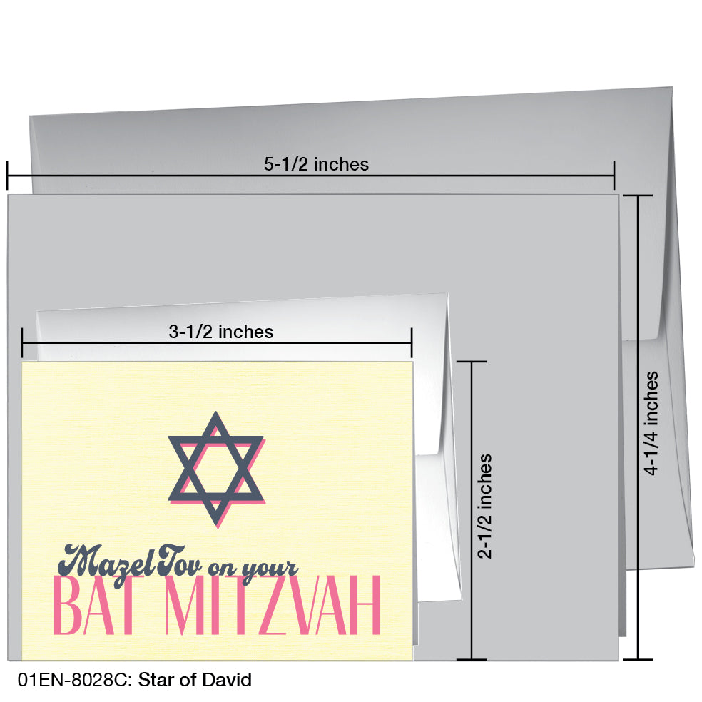 Star Of David, Greeting Card (8028C)