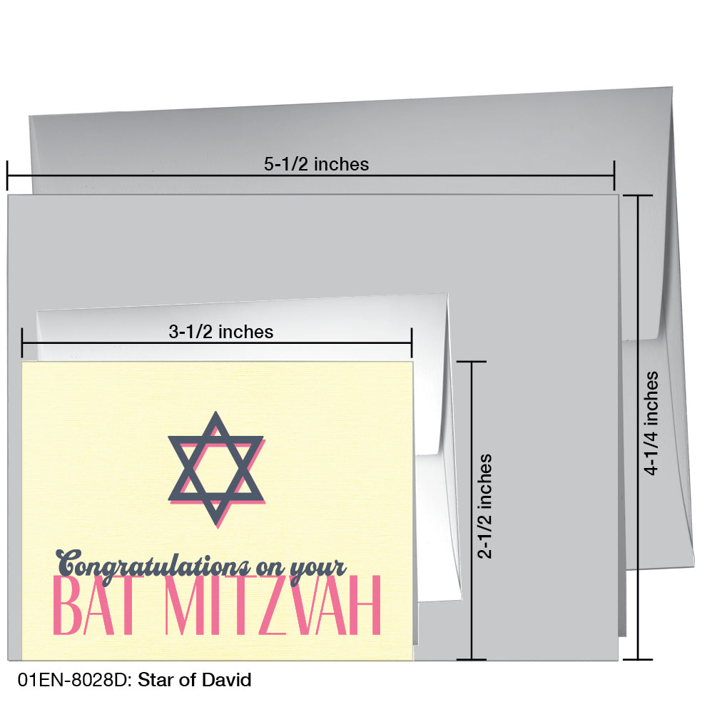 Star Of David, Greeting Card (8028D)