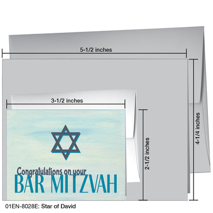 Star Of David, Greeting Card (8028E)