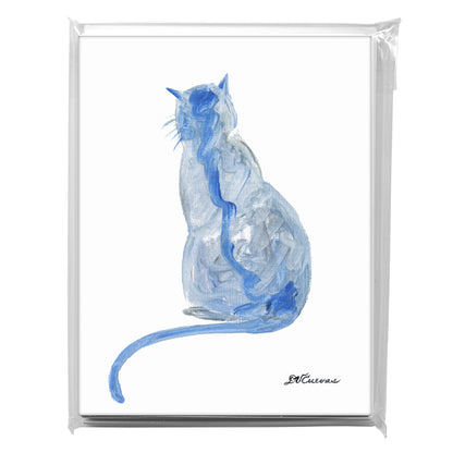 Blue Kitty, Greeting Card (8041)