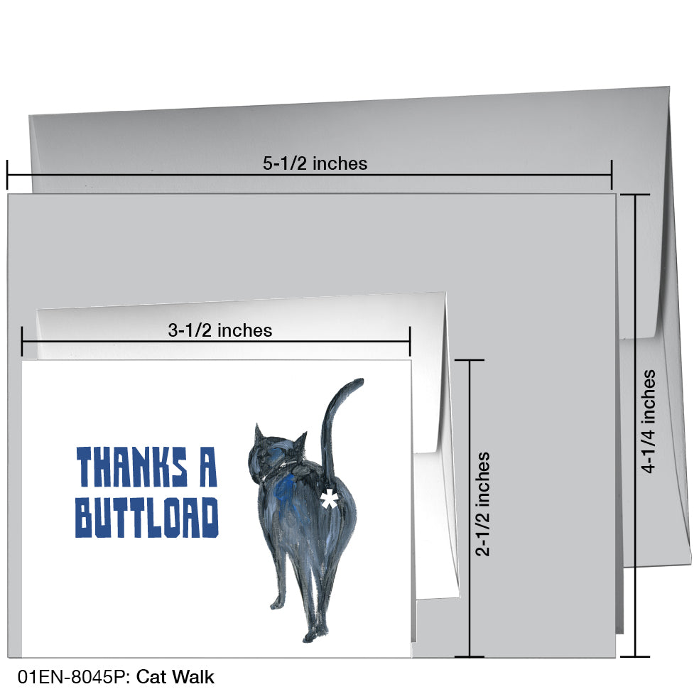 Cat Walk, Greeting Card (8045P)