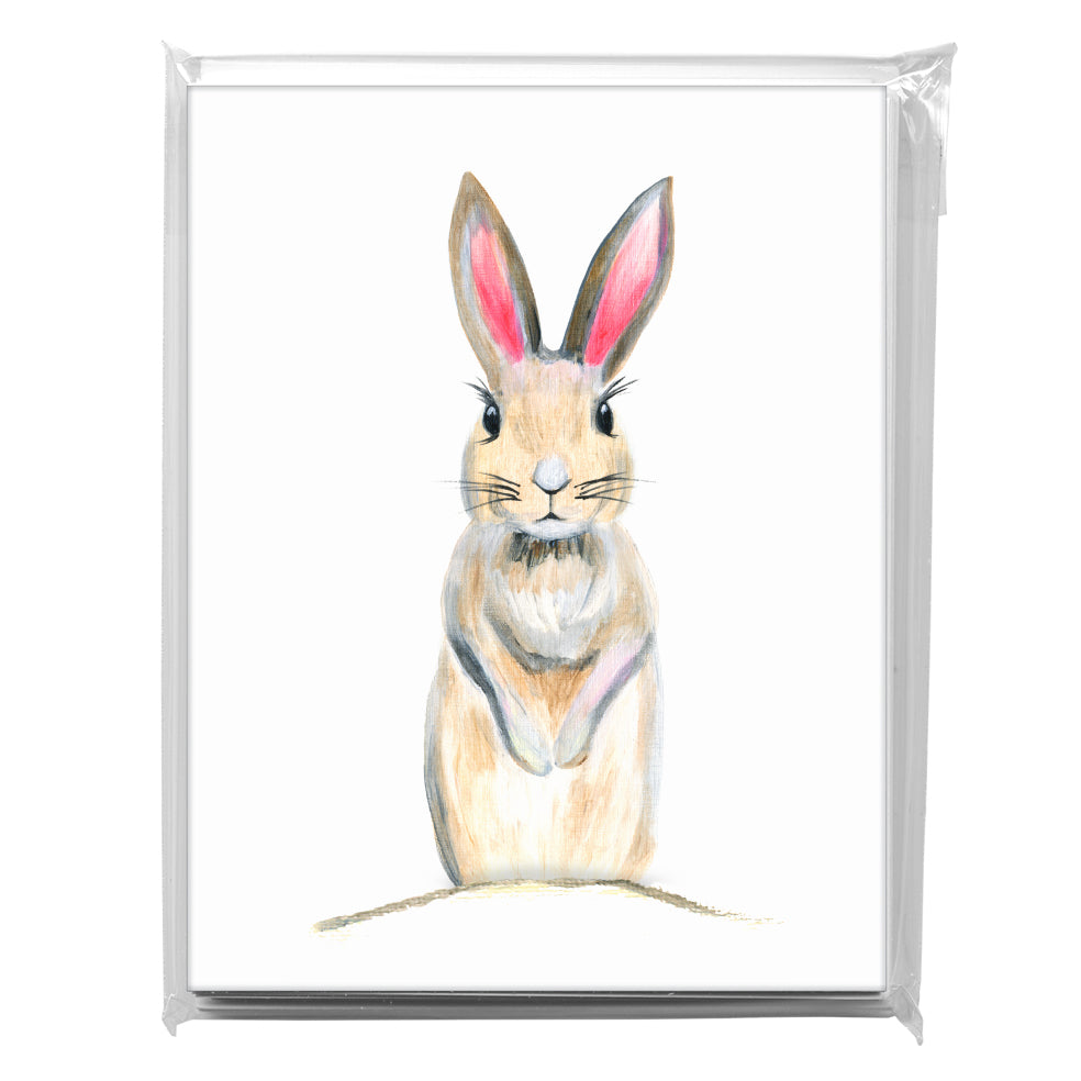 Bunny Pink Ears, Greeting Card (8046D)