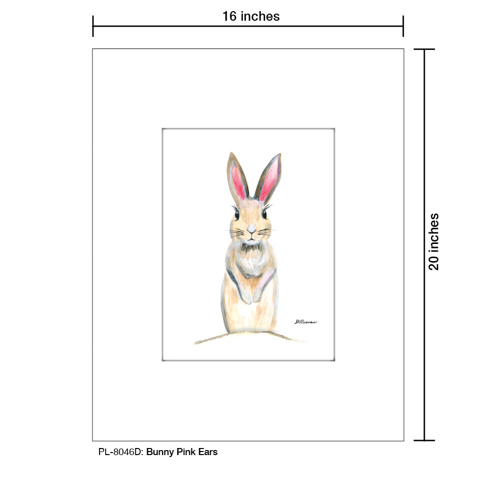 Bunny Pink Ears, Print (#8046D)