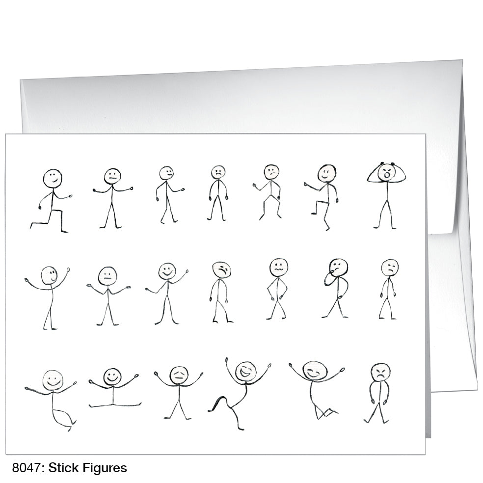 Stick Figures, Greeting Card (8047)