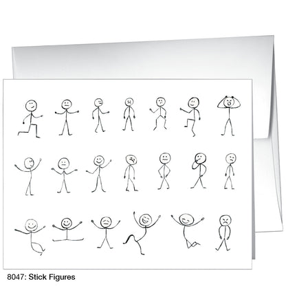 Stick Figures, Greeting Card (8047)