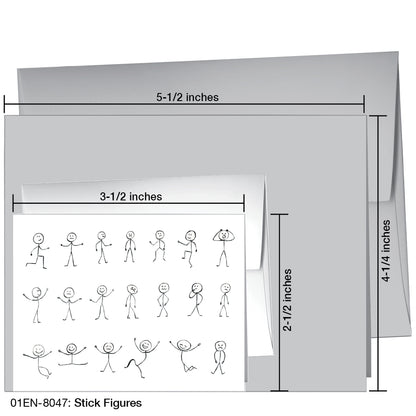 Stick Figures, Greeting Card (8047)