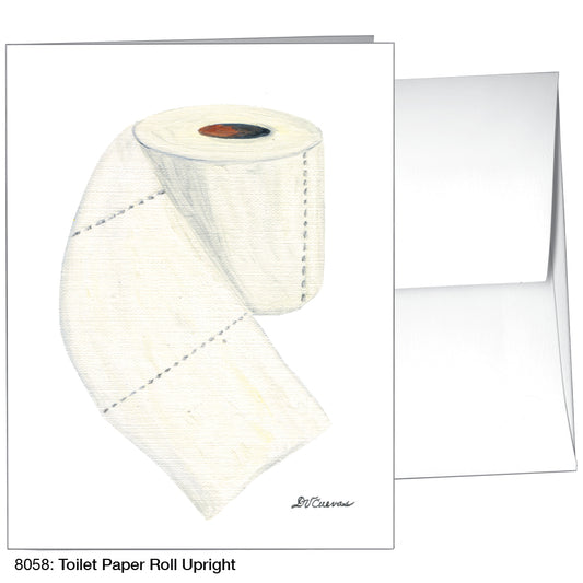 Toilet Paper Roll Upright, Greeting Card (8058)