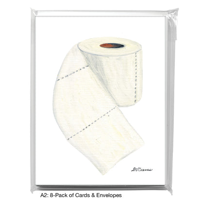 Toilet Paper Roll Upright, Greeting Card (8058)