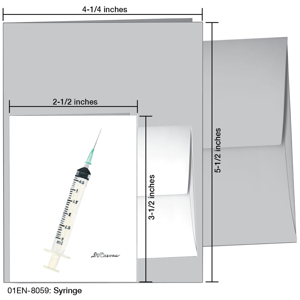 Syringe, Greeting Card (8059)