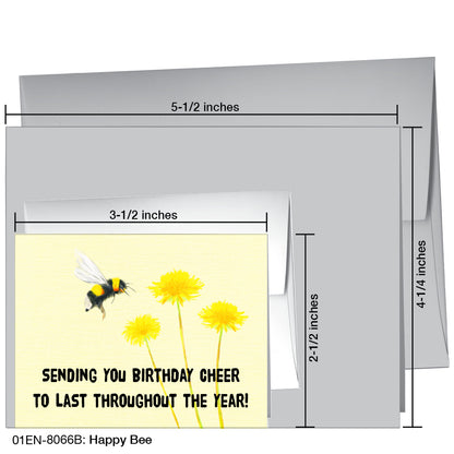 Happy Bee, Greeting Card (8066B)