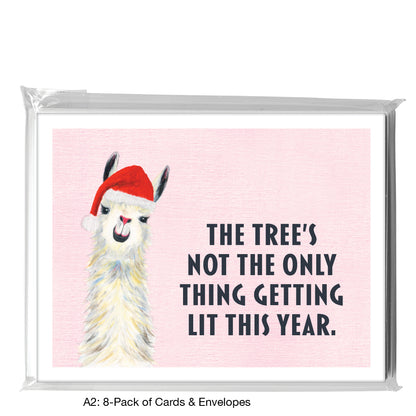 Llama Pink Nose, Greeting Card (8067JB)