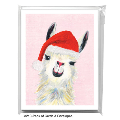 Llama Pink Nose, Greeting Card (8067JD)