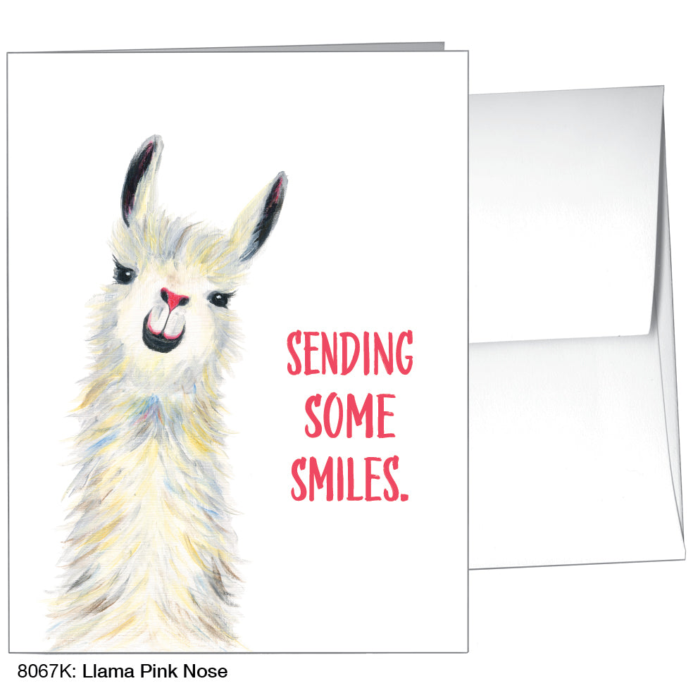 Llama Pink Nose, Greeting Card (8067K)