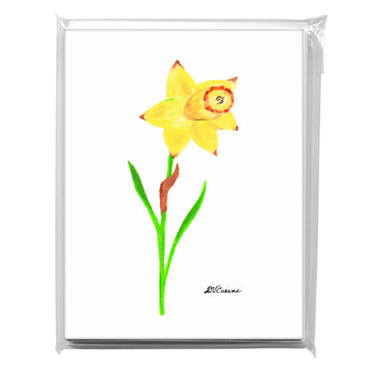 Daffodil Single, Greeting Card (8074)