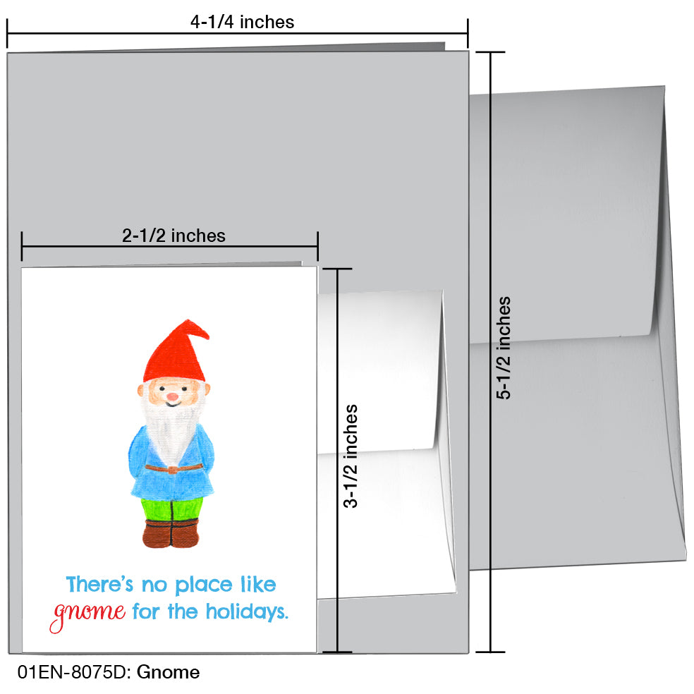 Gnome, Greeting Card (8075D)