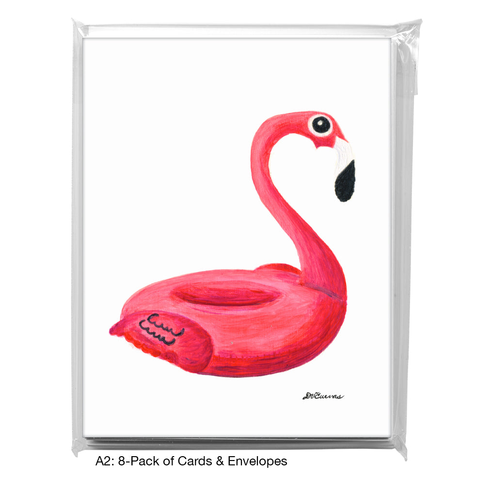 Floater Flamingo, Greeting Card (8093)