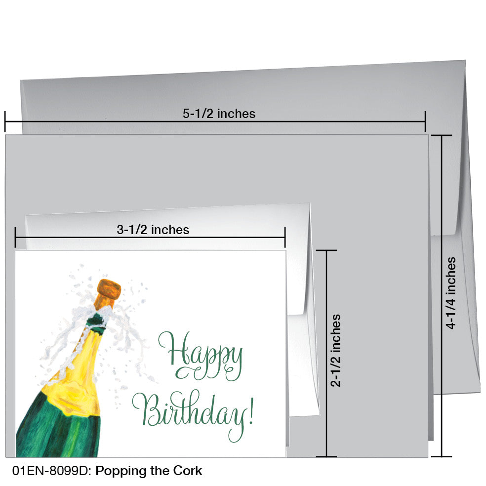 Popping The Cork, Greeting Card (8099D)