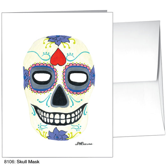 Skull Mask, Greeting Card (8106)