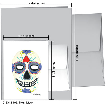 Skull Mask, Greeting Card (8106)