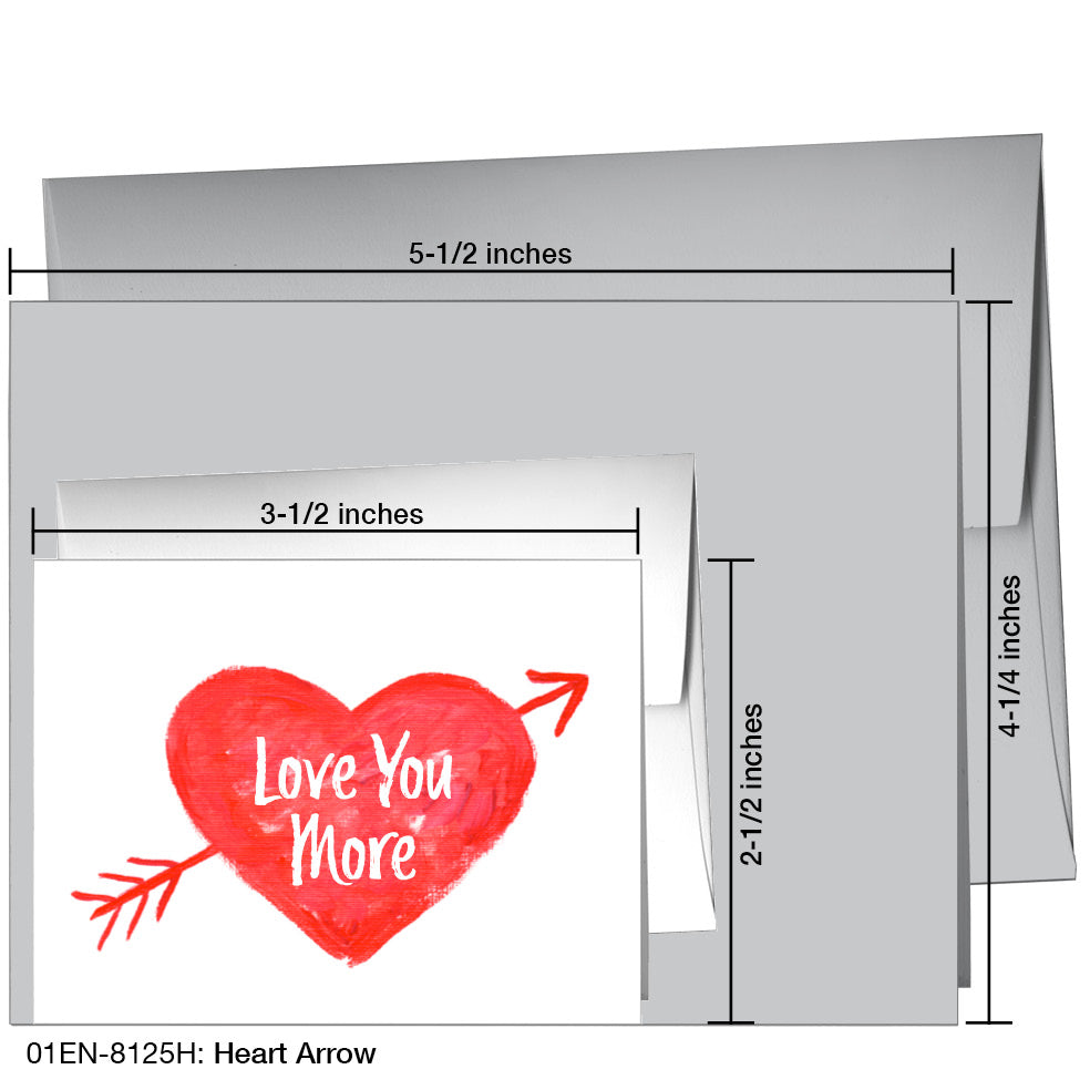 Heart Arrow, Greeting Card (8125H)