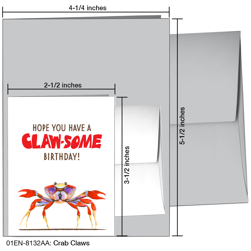 Crab Claws, Greeting Card (8132AA)