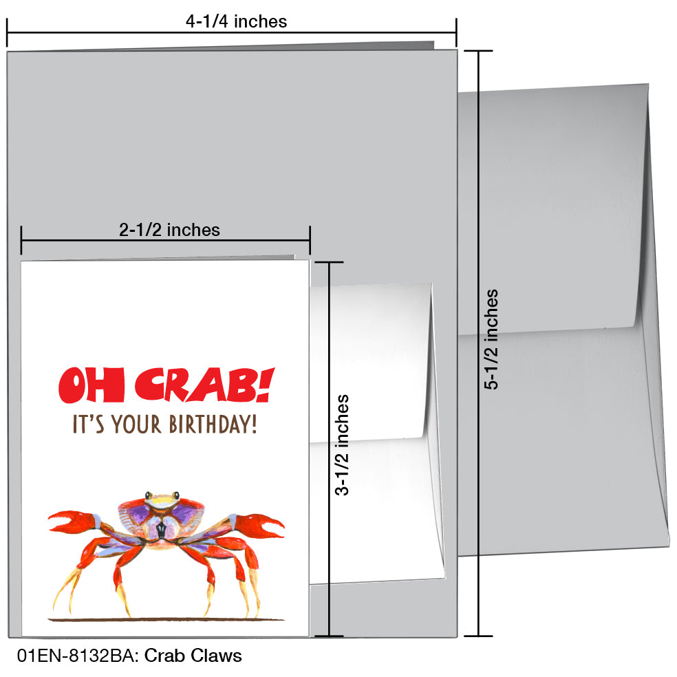 Crab Claws, Greeting Card (8132BA)