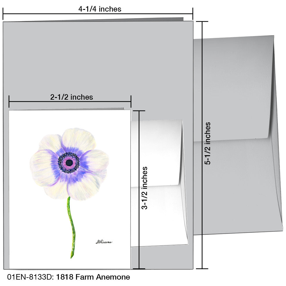 1818 Farm Anemone, Greeting Card (8133D)