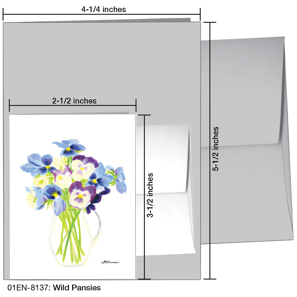 Wild Pansies, Greeting Card (8137)