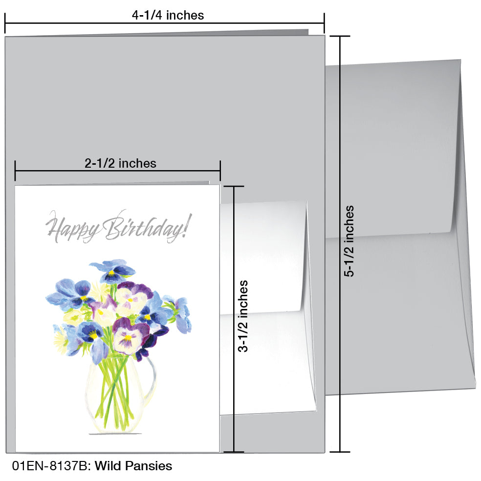 Wild Pansies, Greeting Card (8137B)