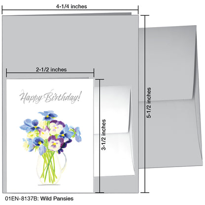 Wild Pansies, Greeting Card (8137B)