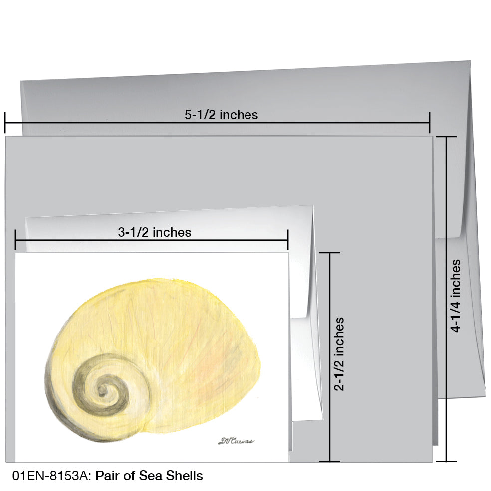 Pair Of Sea Shells, Greeting Card (8153A)