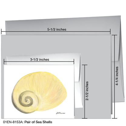 Pair Of Sea Shells, Greeting Card (8153A)