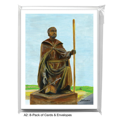 Loyola Academy Statue, Chicago, Greeting Card (8163)