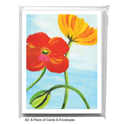 Poppy Square 1, Greeting Card (8194A)