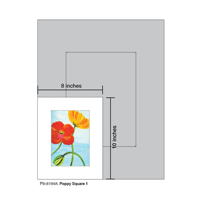 Poppy Square 1, Print (#8194A)